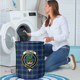 ScotsTee Shop Scottish Hamilton Hunting Modern Clan Crest Tartan Laundry Basket Round Waterproof