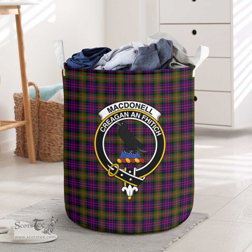 ScotsTee Shop Scottish MacDonell of Glengarry Modern Clan Crest Tartan Laundry Basket Round Waterproof