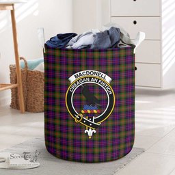 ScotsTee Shop Scottish MacDonell of Glengarry Modern Clan Crest Tartan Laundry Basket Round Waterproof