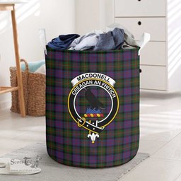 ScotsTee Shop Scottish MacDonell of Glengarry Clan Crest Tartan Laundry Basket Round Waterproof