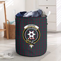 ScotsTee Shop Scottish Jardine Dress Clan Crest Tartan Laundry Basket Round Waterproof