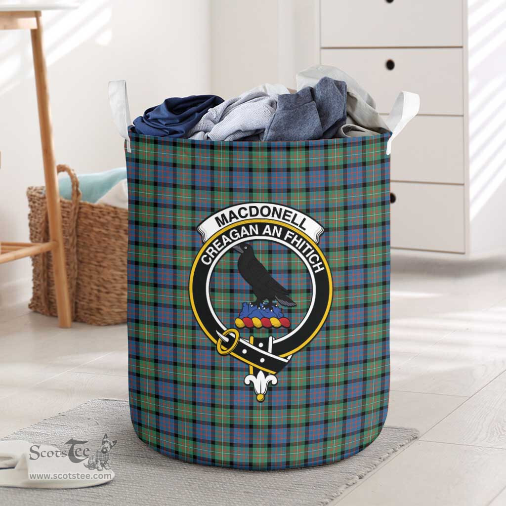 ScotsTee Shop Scottish MacDonell of Glengarry Ancient Clan Crest Tartan Laundry Basket Round Waterproof