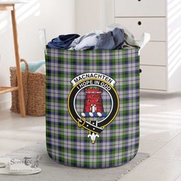 ScotsTee Shop Scottish MacNachten Dress Clan Crest Tartan Laundry Basket Round Waterproof