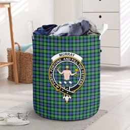 ScotsTee Shop Scottish Murray of Atholl Ancient Clan Crest Tartan Laundry Basket Round Waterproof