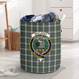 ScotsTee Shop Scottish MacLaren Dress Clan Crest Tartan Laundry Basket Round Waterproof