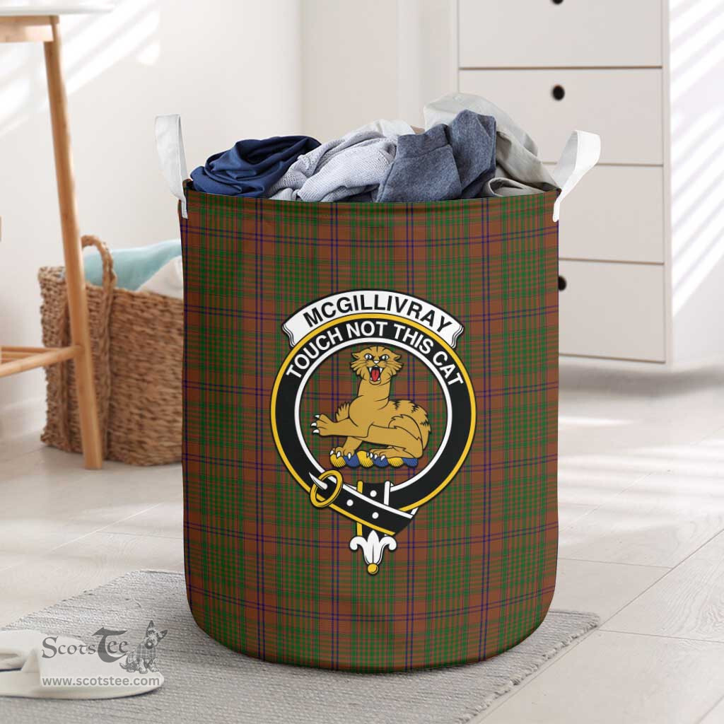 ScotsTee Shop Scottish McGillivray Hunting Clan Crest Tartan Laundry Basket Round Waterproof