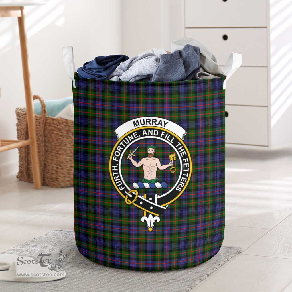 ScotsTee Shop Scottish Murray of Atholl Modern Clan Crest Tartan Laundry Basket Round Waterproof