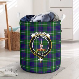ScotsTee Shop Scottish McIntyre Hunting Modern Clan Crest Tartan Laundry Basket Round Waterproof