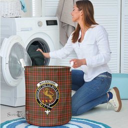 ScotsTee Shop Scottish MacKintosh Hunting Weathered Clan Crest Tartan Laundry Basket Round Waterproof