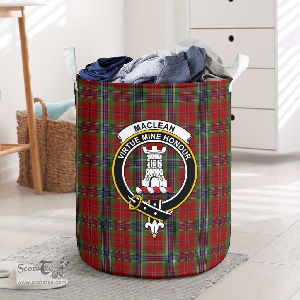 ScotsTee Shop Scottish MacLean of Duart Clan Crest Tartan Laundry Basket Round Waterproof