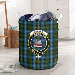 ScotsTee Shop Scottish MacNeil of Barra Clan Crest Tartan Laundry Basket Round Waterproof