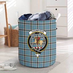 ScotsTee Shop Scottish Thompson Society Clan Crest Tartan Laundry Basket Round Waterproof
