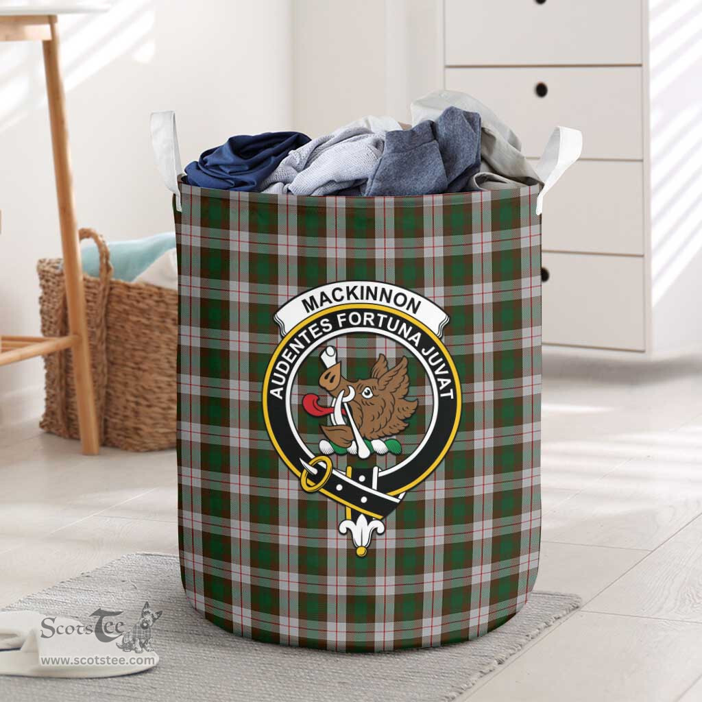 ScotsTee Shop Scottish MacKinnon Dress Clan Crest Tartan Laundry Basket Round Waterproof