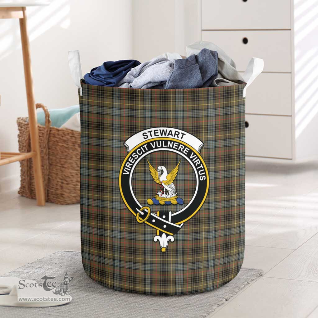 ScotsTee Shop Scottish Stewart Hunting Weathered Clan Crest Tartan Laundry Basket Round Waterproof