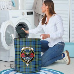 ScotsTee Shop Scottish MacLeod of Harris Ancient Clan Crest Tartan Laundry Basket Round Waterproof