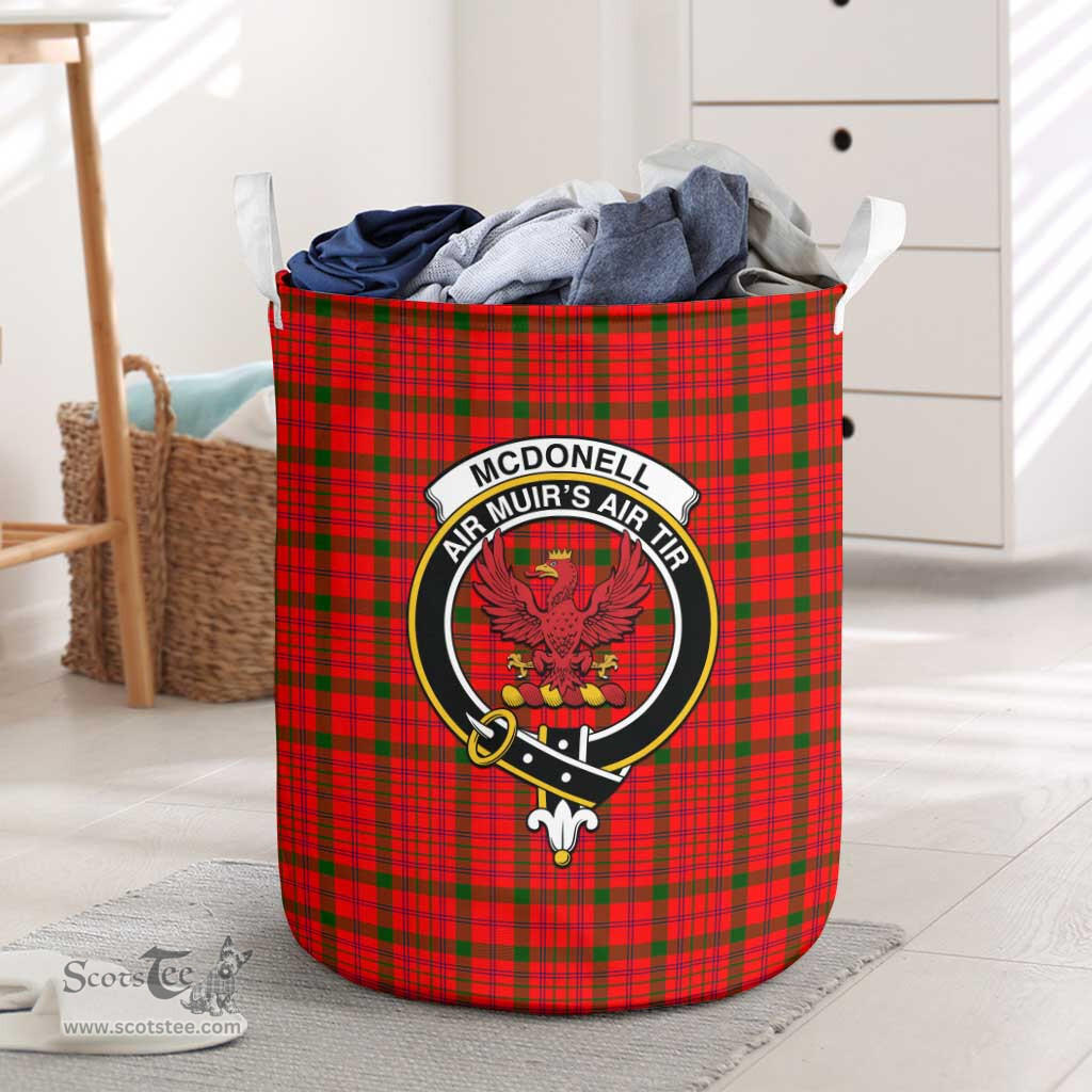 ScotsTee Shop Scottish McDonell of Keppoch Modern Clan Crest Tartan Laundry Basket Round Waterproof