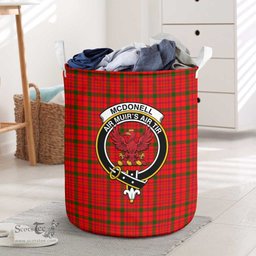 ScotsTee Shop Scottish McDonell of Keppoch Modern Clan Crest Tartan Laundry Basket Round Waterproof