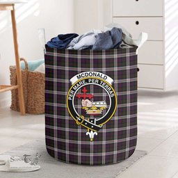 ScotsTee Shop Scottish McDonald Dress Clan Crest Tartan Laundry Basket Round Waterproof