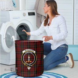 ScotsTee Shop Scottish McAlister of Skye Clan Crest Tartan Laundry Basket Round Waterproof
