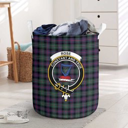 ScotsTee Shop Scottish Rose Hunting Modern Clan Crest Tartan Laundry Basket Round Waterproof