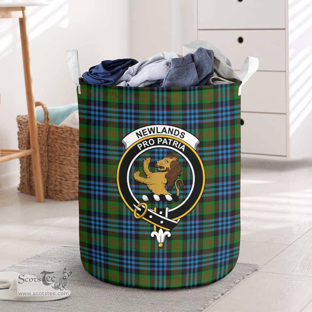 ScotsTee Shop Scottish Newlands of Lauriston Clan Crest Tartan Laundry Basket Round Waterproof