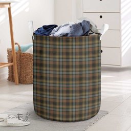 ScotsTee Shop Scottish Stewart Hunting Weathered Clan Tartan Laundry Basket Round Waterproof