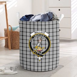 ScotsTee Shop Scottish Wallace Dress Clan Crest Tartan Laundry Basket Round Waterproof