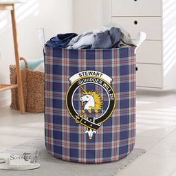 ScotsTee Shop Scottish Stewart of Appin Hunting Dress Clan Crest Tartan Laundry Basket Round Waterproof