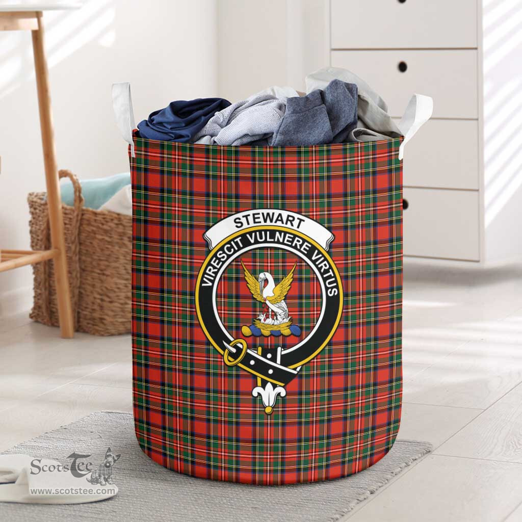 ScotsTee Shop Scottish Stewart Royal Modern Clan Crest Tartan Laundry Basket Round Waterproof