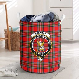 ScotsTee Shop Scottish Stewart Royal Clan Crest Tartan Laundry Basket Round Waterproof