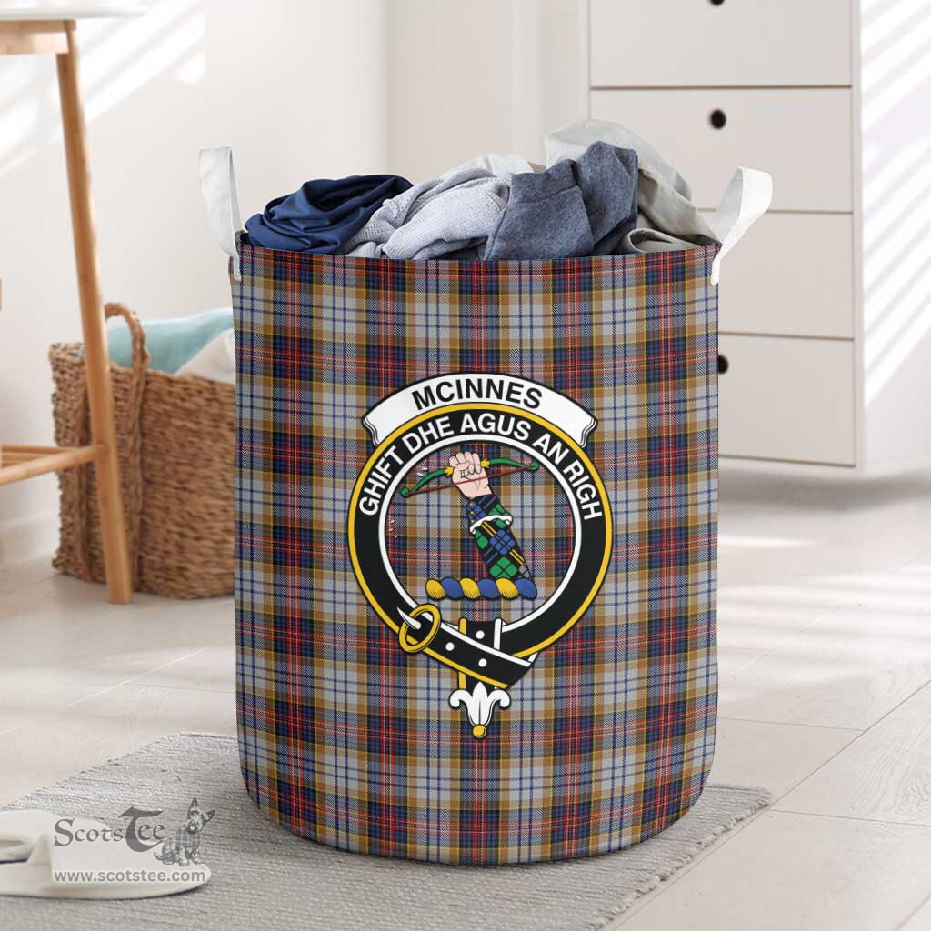 ScotsTee Shop Scottish McInnes Ancient Hunting Clan Crest Tartan Laundry Basket Round Waterproof