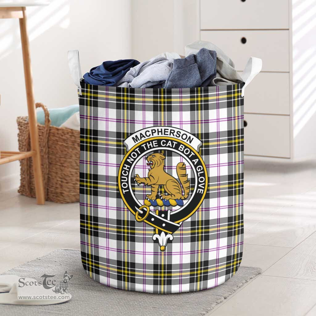 ScotsTee Shop Scottish MacPherson Dress Modern Clan Crest Tartan Laundry Basket Round Waterproof
