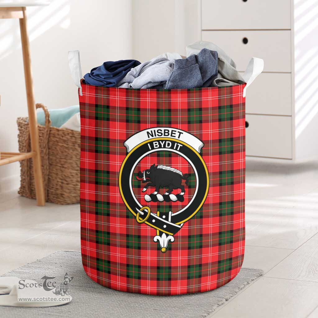 ScotsTee Shop Scottish Nisbet Modern Clan Crest Tartan Laundry Basket Round Waterproof