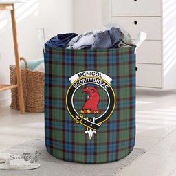 ScotsTee Shop Scottish McNicol Hunting Clan Crest Tartan Laundry Basket Round Waterproof