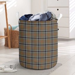 ScotsTee Shop Scottish Thompson Society Camel Clan Tartan Laundry Basket Round Waterproof