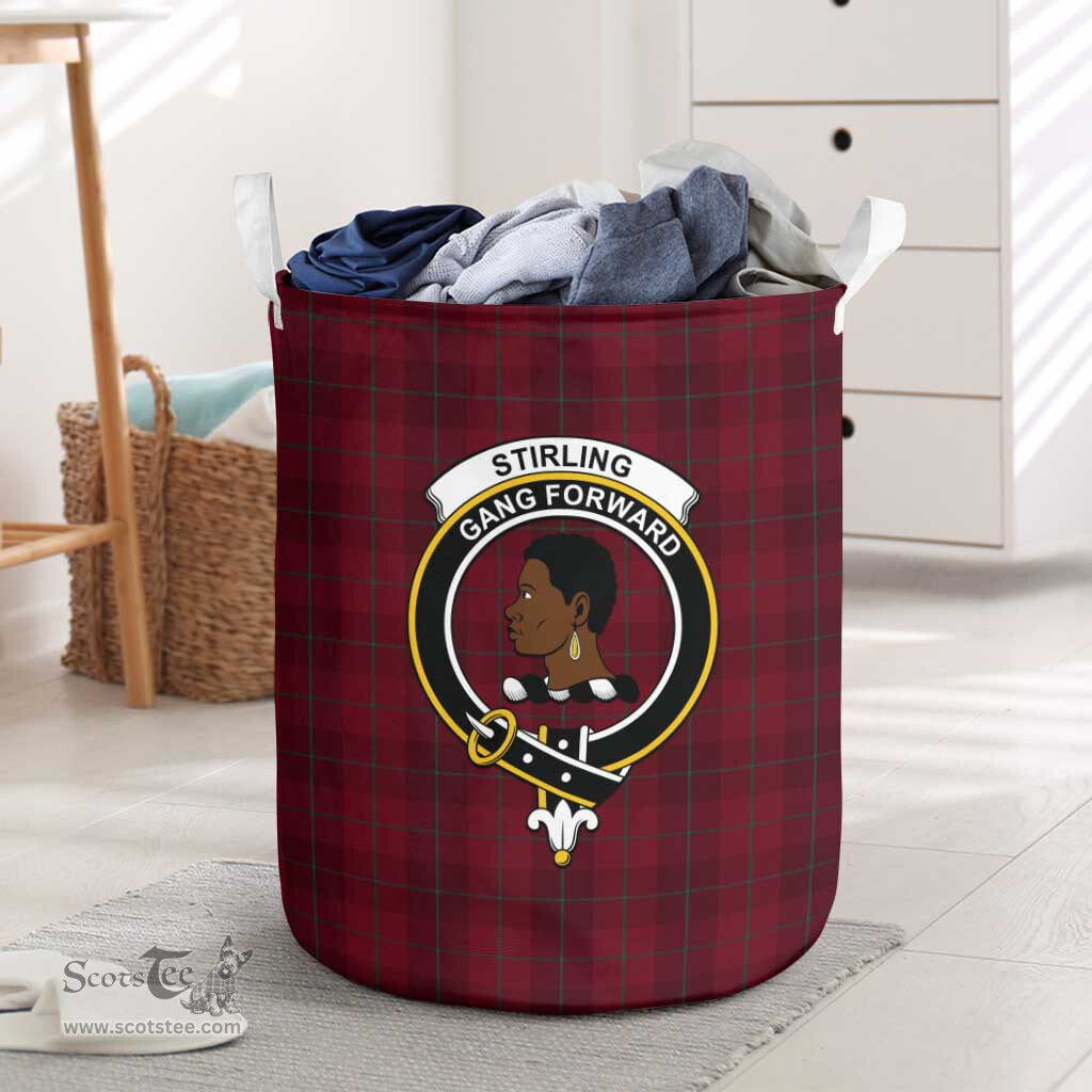 ScotsTee Shop Scottish Stirling of Keir Clan Crest Tartan Laundry Basket Round Waterproof