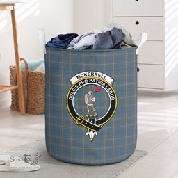 ScotsTee Shop Scottish McKerrell of Hillhouse Dress Clan Crest Tartan Laundry Basket Round Waterproof
