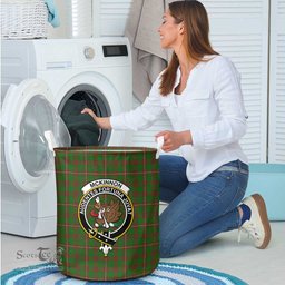 ScotsTee Shop Scottish McKinnon Hunting Modern Clan Crest Tartan Laundry Basket Round Waterproof