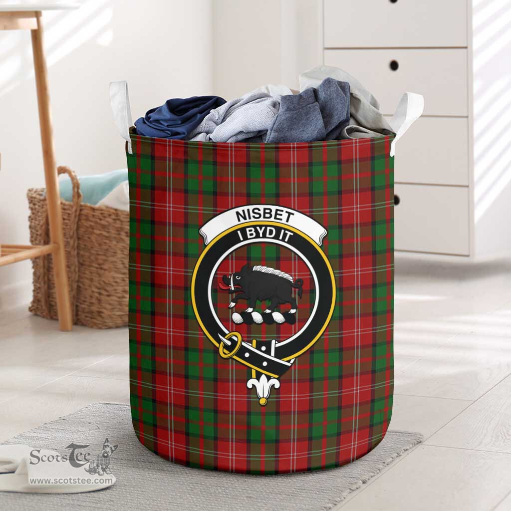 ScotsTee Shop Scottish Nisbet Clan Crest Tartan Laundry Basket Round Waterproof