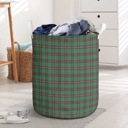 ScotsTee Shop Scottish McKinnon Hunting Ancient Clan Tartan Laundry Basket Round Waterproof