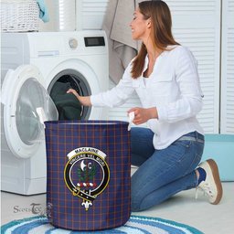 ScotsTee Shop Scottish MacLaine of Lochbuie Clan Crest Tartan Laundry Basket Round Waterproof