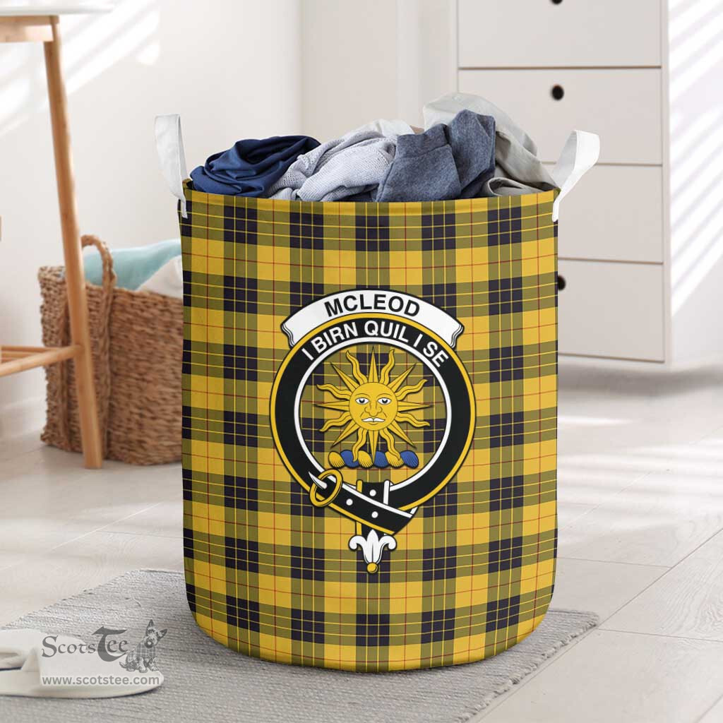 ScotsTee Shop Scottish McLeod of Lewis Ancient Clan Crest Tartan Laundry Basket Round Waterproof