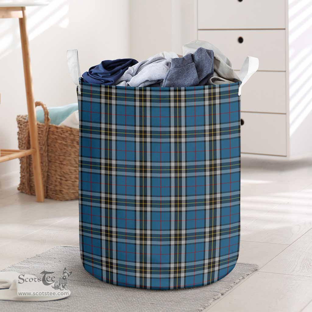 ScotsTee Shop Scottish Thomson Dress Blue Clan Tartan Laundry Basket Round Waterproof