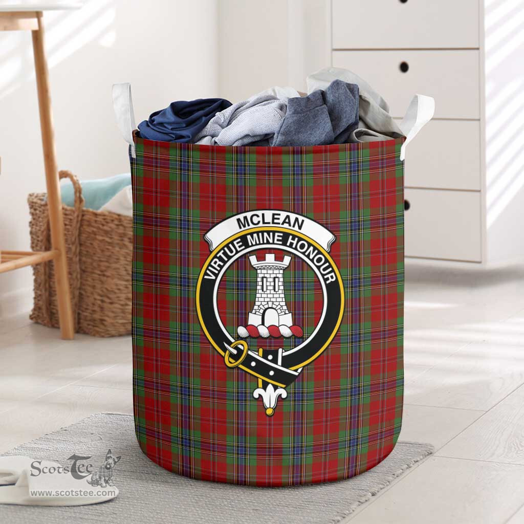 ScotsTee Shop Scottish McLean of Duart Clan Crest Tartan Laundry Basket Round Waterproof