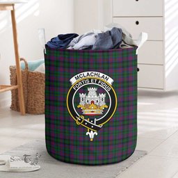 ScotsTee Shop Scottish McLachlan Hunting Clan Crest Tartan Laundry Basket Round Waterproof