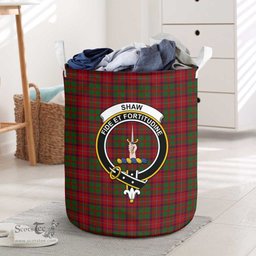 ScotsTee Shop Scottish Shaw of Tordarroch Red Dress Clan Crest Tartan Laundry Basket Round Waterproof