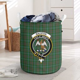 ScotsTee Shop Scottish Ralston USA Clan Crest Tartan Laundry Basket Round Waterproof