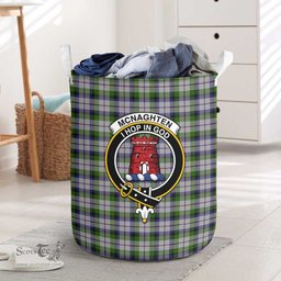 ScotsTee Shop Scottish Mcnaghten Dress Clan Crest Tartan Laundry Basket Round Waterproof