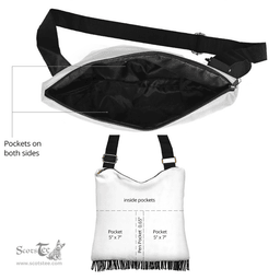 ScotsTee Shop Scottish Buchanan Ancient Clan Crest Tartan Boho Bag, Tartan Crossbody Handbag