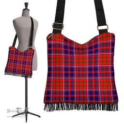 ScotsTee Shop Scottish Cameron of Lochiel Modern Clan Tartan Boho Bag, Tartan Crossbody Handbag